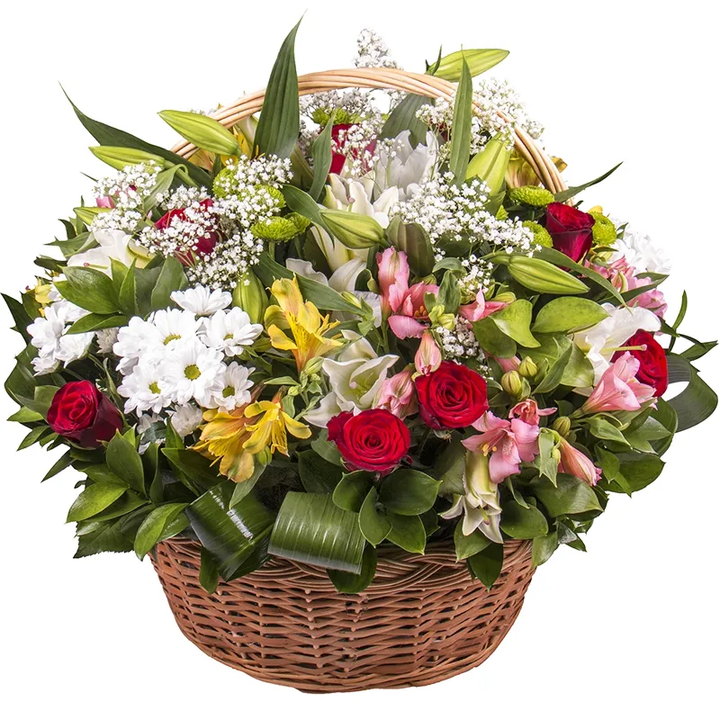 Корзина с цветами Огонь знаний